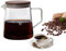 Jarra de café de vidrio, servidor de cafetera transparente Tetera de vidrio Tetera de vidrio Servidor de café de restaurante con tapa de mango para leche de té(L)