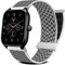 MiRowy 20mm Bracelet pour Amazfit Active 2/Amazfit Active/Amazfit GTR Mini/GTS 4/GTS 4 Mini/GTS 3/GTS 2/GTS 2e, Souple Tressé Nylon Femme Homme Bracelet pour Amazfit Bip 3/Bip 3 Pro - Noir & Blanc