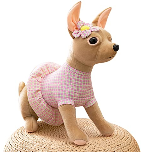 Kuscheltier Hund Stofftier Hund 35 cm Stehend Plüschhund Plüschtier Hund Welpe Weiches Plüsch Puppe Simulation Spielzeug Plüschtiere Welpen Kissen Geschenke für Jungen Mädchen Babys,Chihuahua