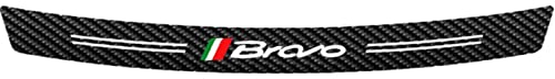 EAGLEG Auto Protezione Paraurti Posteriore per Fi-at Bravo, Fibra Carbonio Bagagliaio Piastra Adesivi AntiGraffio Resistente Usura Adesivo Decorativi Accessori,Black