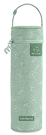 Miniland - Funda Isotérmica para Termos y Biberones Thermibag, Bolsa Térmica con Asa para Transportar Fácilmente 500ml (Green)