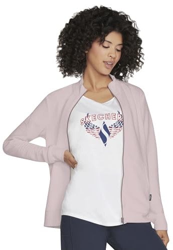Skechers Go Walk Everywhere Full Zip Hoodless W3JA261-PKLV, Women Sweatshirts, Pink, M EU