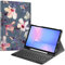 FINTIE Keyboard Case for Samsung Galaxy Tab S10 FE/ S9 FE 5G 10.9 Inch/Tab S9 11 Inch with S Pen Holder, Slim Stand Cover Detachable Wireless Bluetooth Keyboard, Blooming Hibiscus