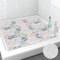 Lurowo Alfombrilla de ducha antideslizante de 75 x 75 cm, de PVC, suave y cómoda, antideslizante, de secado rápido, antideslizante, para baño (follaje, 75 x 75 cm)