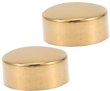 IWOWHERO Handrail End Caps Silver 2pcs Metal End Caps for Round Stair Rails Fittings Easy to Install Tube Protector