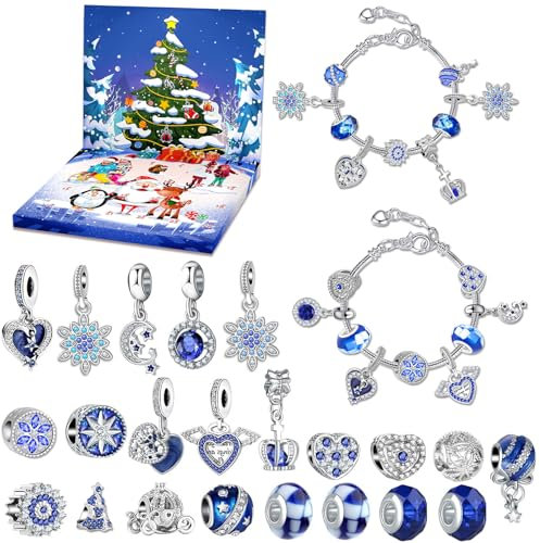 Funnity Adventskalender 2024, Armbänder Selber Machen, Adventskalender Kinder Geschenk Mädchen 5.6.7.8.9.10 jahre, Bastelset Geschenke für Mädchen, Schmuck Basteln Adventskalender Mädchen