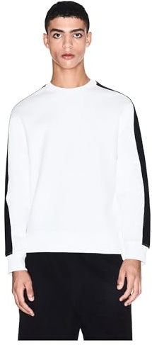 Armani Exchange Herren Essential, Striped, Long Sleeve, Round Collar Sweatshirt