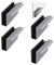 UFURMATE Glas-Fingerkantenzug, 4 Stück, Schrank-Finger-Ziehgriff, Glastür-Clips, Schrankriegel-Klemme, verdeckter Griff für Vitrinentür, Perlchrom
