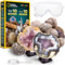 Blue Marble NATIONAL Geographic 10 Premium-Geoden zum Aufbrechen – Inkl. Schutzbrille & Ständer – Mint-Experimentierset, Geologie-Geschenk für Kinder