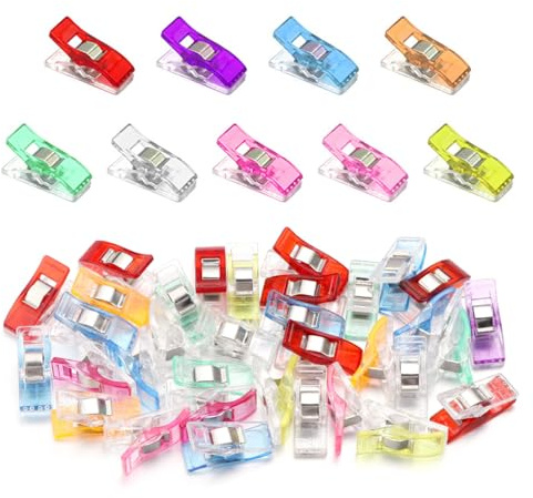 50 Pcs Sewing Clips - Quilting Clips, Plastic Wonder Clips, Crafting Clips, Sewing Accessories for Sewing, Quilting, Dressmaking, Knitting, Hanging Objects