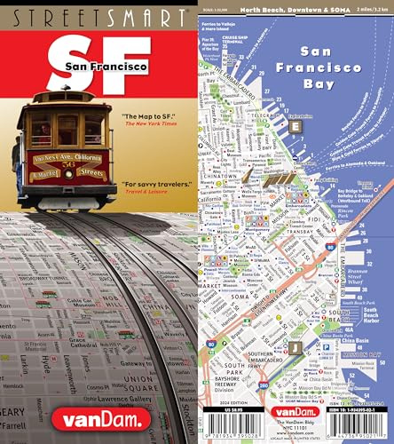 StreetSmart SF San Francisco Map By VanDam -- Laminated City Street pocket map with all attractions, museums, hotels and Bay Area transit information ... pocket size City Street map to SF, CA