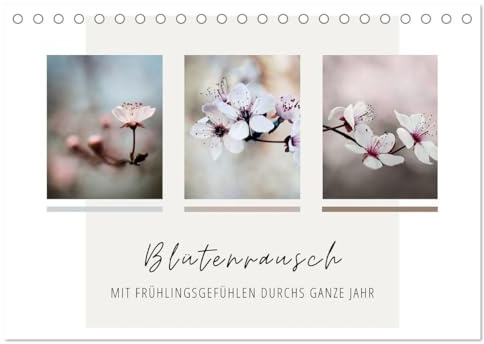 Blütenrausch - Mit Frühlingsgefühlen durchs ganze Jahr (Tischkalender 2026 DIN A5 quer), CALVENDO Monatskalender: Tauchen Sie mit diesem Kalender ein in ein Meer voller Blüten. (CALVENDO Natur)