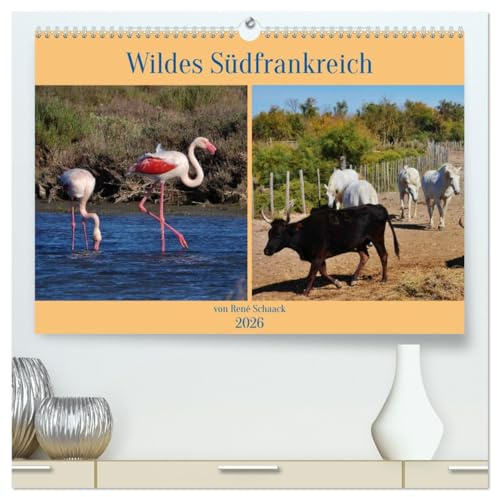 Wildes Südfrankreich (hochwertiger Premium Wandkalender 2026 DIN A2 quer), Kunstdruck in Hochglanz: Einzigartige Tiere und Vögel der Provence (CALVENDO Tiere)