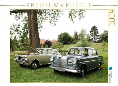 Puzzle · Automobile vergangener Jahrzehnte | Opel Rekord und Mercedes Benz W 110 · 1000 Teile · Lege-Größe 64 × 48 cm · CALVENDO Puzzle