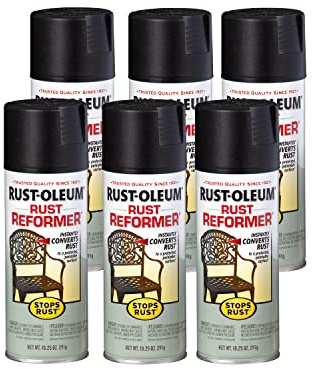 Rust-Oleum 215215-6PK Stops Rust Rust Reformer Spray, 10.25 oz, Black, 6 Pack