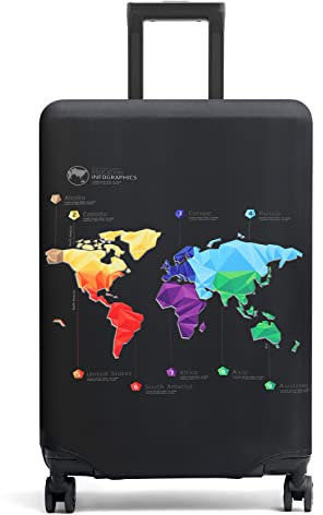 Youth Union Kofferhülle Elastisch Kofferhülle Bambus Kohlefaser 18-32 Zoll Kofferschutzhülle Gepäck Cover Reisekoffer Hülle Kofferschutz Luggage Cover Gepäc(Farbe 6, M)