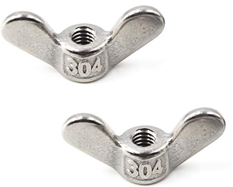 Flügelmutter-Set aus 304 Edelstahl, M16, Schmetterlingsmuttern, Handdrehverschlüsse, Hardware, 2 Stück