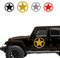 Autodomy Pack 2 Unita Adesivo Stella Militare Auto Fuoristrada | Adesivi Stelle Durevole e Resistente Pioggia e UV | Stelle Adesive per Moto 4x4 Facile Installazione (Oro, 15 cm)