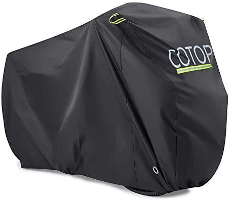 COTOP Funda/Cubierta para Bicicleta Impermeable 210T Nylon - Protección UV, Antipolvo y Lluvia - Ajuste Universal 26-29 (66-74cm) con Bolsa y Correas Antiviento,200L x 80A x 110H cm