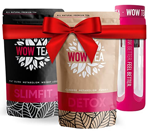 Wow Tea Set: Tisana Naturale con Tè Verde e Yerba-Mate | Infuso Benessere Quotidiano | 300G, Made In EU