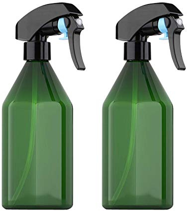 JamHooDirect 2Pcs 300Ml Empty Spray Bottles, Refillable Plant Sprayer Fine Mist Spray Bottle Plant Trigger Mister for Cleaning Solution/Gardening/Watering/Kitchen/Bath/Hair (Green)