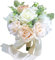 MISNODE Bouquet da sposa fatto a mano per matrimonio, damigella d'onore, bouquet di rose finte per la casa, centrotavola, decorazione per matrimoni, bianco