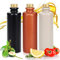 Feinschmecker Essig & Öl – Flaschen mit Ausgießer, Handgefertigtes Made in Germany. Einzigartig, zeitlos und chic. 3x 200ml mit Deluxe- Gold Ausgießern. (3x Mini 0,2l braun, schwarz, weiß- matt)
