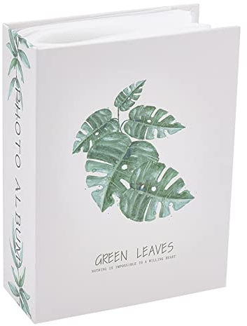 NICENEEDED 50 Seiten 100 Slots Nail Art Sticker Collection Alben, Green Leaf Cover Design Fotoalbum, Nagelplattenhalter-Organizer Für Nail Art Display Mit Buch