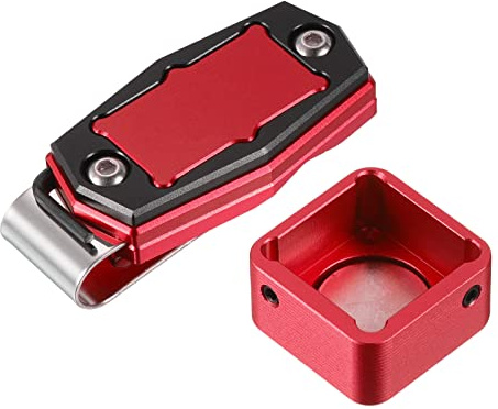 PATIKIL Biliardo Magnetica Gesso Supporto, Alluminio Lega Biliardo Biliardo Stecca Gesso Punta Custodia con Cintura Clip per Snooker Sport Accessori