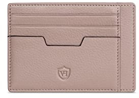 VON HEESEN Echtleder RFID Kartenetui aus Nappa-Leder - 9 Fächer - Querformat Kreditkartenetui für Damen & Herren (Taupe)