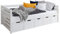 TiCAA Sofabett Naomi inkl. 5X Schubkästen, 100x200, Weiß