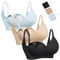 HOFISH Nursing Bras for Breastfeeding Seamless Ultra Comfort Maternity Bra, Pregnancy Sleep Bralette 3Pack Black Beige Blue Small