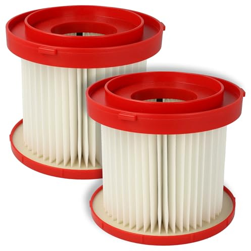 vhbw 2x Staubsaugerfilter Ersatz für Milwaukee 4931465230 | 4058546360368, 4932478754 für Staubsauger - HEPA Filter Allergiefilter