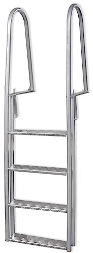 SKM 91197 - Escalera para piscina (aluminio, 167 cm, peso: 8,2 kg)
