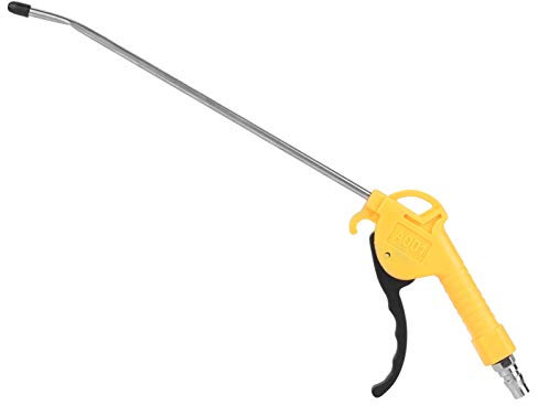 Pistolet De Soufflage De Compresseur D'air, Pistolet De Dépoussiérage Pneumatique En Alliage D'aluminium, Pistolet De Soufflage D'air En Plastique Jaune Avec Buse Coudée De 10 De Long