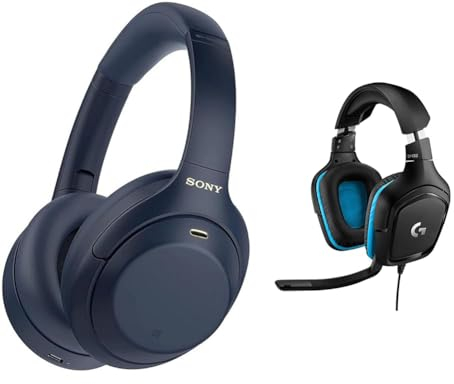 Sony WH-1000XM4 kabellose Bluetooth Noise Cancelling Kopfhörer 30h Akku & Logitech G432 kabelgebundenes Gaming-Headset