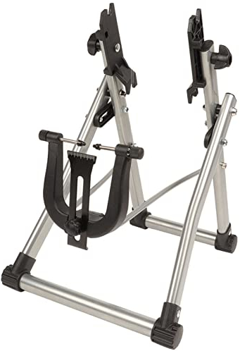 Bike Repair Stand, Bike Bicycle Wheel Truing Stand, Foldable Bicycle Repair Stand Rear Wheel Balancing and Rim Truing Repair Stand, Professional Bicycle Wheel Maintenance