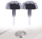 ACESOME 2 Stück Toilettenspülungstaste, ABS Für Siamp Für Optima 49 Wc Klospülung Drücker Toiletten-druckknopf WC-Druckknopf Dual Flush Für Twyford Vitra (Silber)