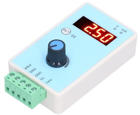 Dilwe Generador de Señal 0-10V 2-10V 0-20mA 4-20mA Salida Analógica Ajustable, Generador de Señal ABS Portátil para Pruebas de Dispositivos de Depuración de Paneles PLC Ingeniería Electrónica