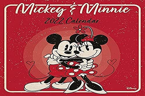 Disney Micky Maus und Minnie Maus Kalender 2022, Monatsplaner, 30 cm x 30 cm, offizieller Merchandise-Artikel