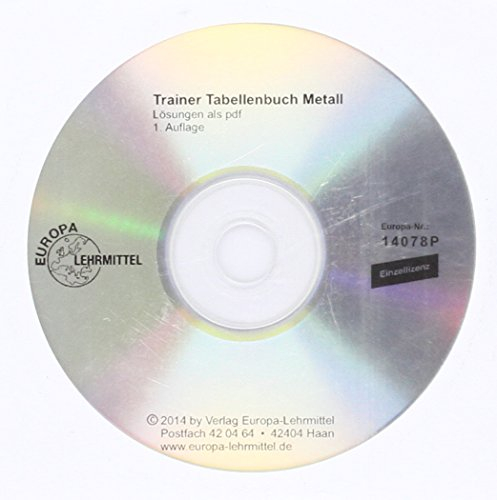 Trainer Tabellenbuch Metall, Lösungen, 1 CD-ROM: Fit in der Anwendung