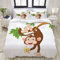 KVMV Bedding Bettwäsche-Set,Cartoon-AFFE mit Bananenstaude Print,Mikrofaser Bettbezug und Kissenbezug - (135 x 200 cm)