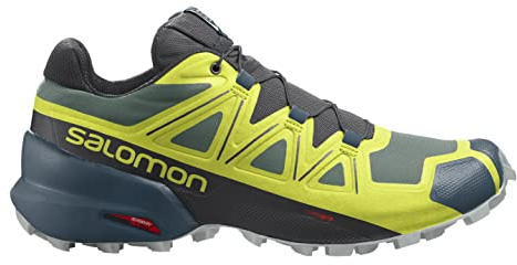 Salomon Herren Running Shoes, Duck Green/Black/Evening Primrose, 42 2/3 EU