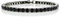 CubicZirkonia Tennis Armband Bracelet 4mm Zirkonia Weißgold beschichtet einreihig Tennisarmband 5A Weiß/Schwarz Steinen Krappenfassung Schmuck Herren Damen (20, Black)