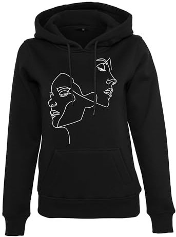 Mister Tee Ladies One Line Fit Hoody Black, XL