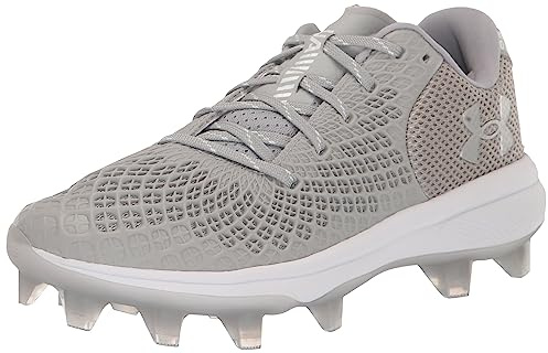 Under Armour Women's Glyde 2.0 MT TPU, (102) Baseball Gray/Baseball Gray/Metallic Silver, 9.5, US