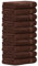 Luckytowel 10er Set Duschtücher 70x140 cm 100% Baumwolle, 600g/m² Oeko-Tex Duschtuch-Set 10er Pack Braun