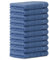 Luckytowel 10er Set Seiftücher 30x30 cm 100% Baumwolle, 600g/m² Oeko-Tex Waschlappen Set 10er Pack Blau