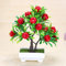 condinggen Künstliche Pflanze getopft mit Schaum Obst,Mini Faux Obstbaum Bonsai,Fake Obst Pflanzen Ornament für Tisch Centerpieces Büro Garten Haus Schlafzimmer Wohnzimmer Desktop Dekor Apfelbaum