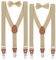 BomGuard Partnerlook Vater Sohn Hosenträger mit Fliege Set- Kinder + Herren Hosenträger -Jungen Kleinkind,sand-beige